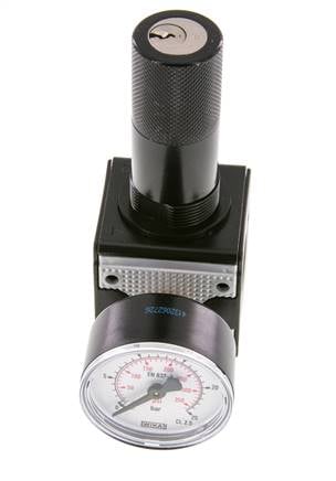 Druckregler G1/4'' 2100l/min 0.5-16.0bar/7-232psi Zink-Druckgusszylinder Verriegelung Multifix 1