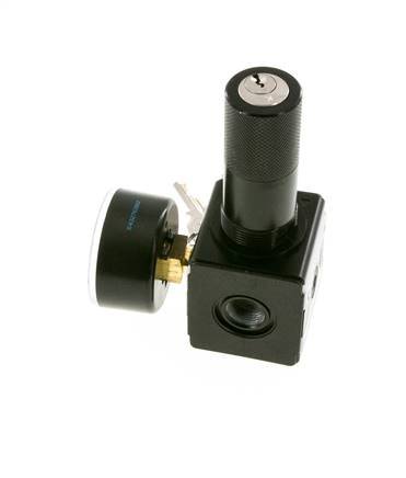 Druckregler G3/8'' 2100l/min 0,2-6,0bar/3-87psi Zylinderschloss Multifix 1
