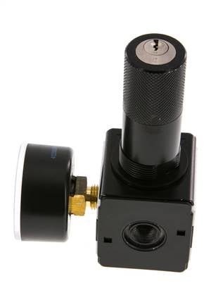 Druckregler G1/4'' 2100l/min 0.2-6.0bar/3-87psi Zink-Druckgusszylinder Verriegelung Multifix 1