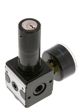 Druckregler G1/4'' 2100l/min 0.1-3.0bar/1-44psi Zink-Druckgusszylinder Verriegelung Multifix 1