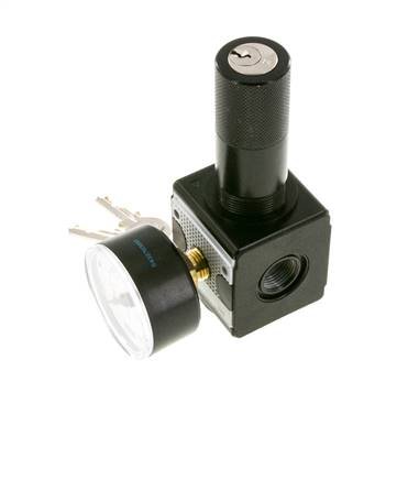 Druckregler G3/8'' 2100l/min 0,2-6,0bar/3-87psi Zylinderschloss Multifix 1