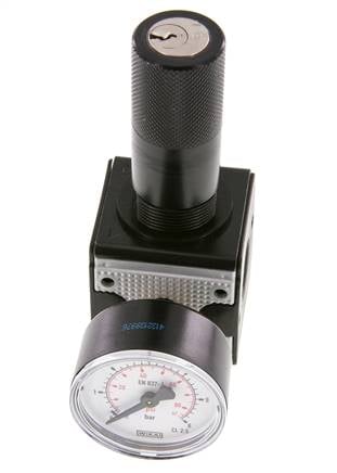 Druckregler G1/4'' 2100l/min 0.1-3.0bar/1-44psi Zink-Druckgusszylinder Verriegelung Multifix 1