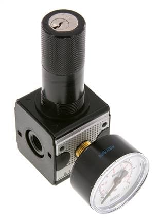 Druckregler G1/4'' 2100l/min 0.1-3.0bar/1-44psi Zink-Druckgusszylinder Verriegelung Multifix 1
