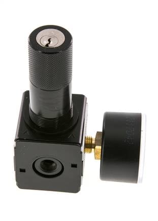 Druckregler G1/4'' 2100l/min 0.5-10.0bar/7-145psi Zinkdruckgusszylinder Verriegelung Multifix 1