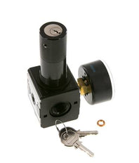 Druckregler G3/8'' 2100l/min 0,1-3,0bar/1-44psi Zylinderschloss Multifix 1