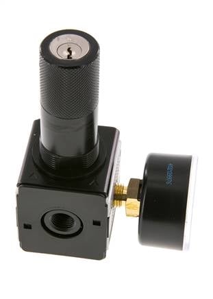 Druckregler G1/4'' 2100l/min 0.1-3.0bar/1-44psi Zink-Druckgusszylinder Verriegelung Multifix 1