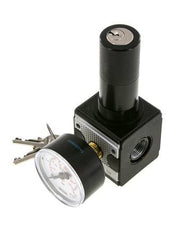 Druckregler G3/8'' 2100l/min 0,5-16,0bar/7-232psi Zylinderschloss Multifix 1