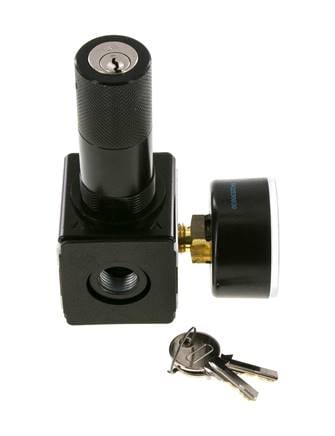 Druckregler G3/8'' 2100l/min 0,5-16,0bar/7-232psi Zylinderschloss Multifix 1