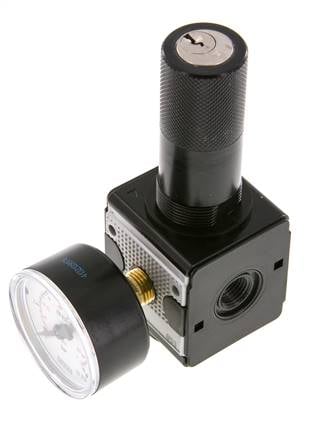 Druckregler G1/4'' 2100l/min 0.1-3.0bar/1-44psi Zink-Druckgusszylinder Verriegelung Multifix 1