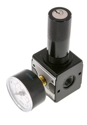 Druckregler G1/4'' 2100l/min 0.5-16.0bar/7-232psi Zink-Druckgusszylinder Verriegelung Multifix 1