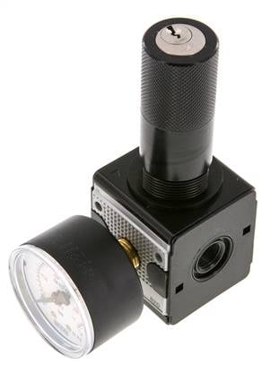 Druckregler G1/4'' 2100l/min 0.5-10.0bar/7-145psi Zinkdruckgusszylinder Verriegelung Multifix 1