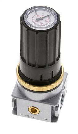 Druckregler für Sammelstückmontage G1/4''&1/8'' 1700l/min 0.5-10.0bar/7-145psi Zinkdruckguss Multifix 0