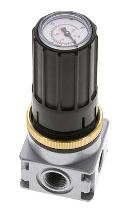 Druckregler für Sammelstückmontage G1/4''&1/8'' 1700l/min 0.5-10.0bar/7-145psi Zinkdruckguss Multifix 0