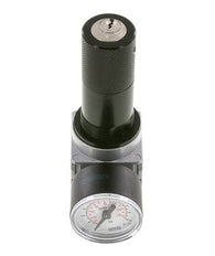 Druckregler G1/4'' 1450l/min 0.2-6.0bar/3-87psi Zinkdruckguss 40 mm Manometer Zylinderschloss Multifix 0