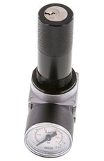 Druckregler G1/4'' 1450l/min 0.5-10.0bar/7-145psi Zinkdruckguss 40 mm Manometer Zylinderschloss Multifix 0