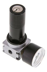 Druckregler G1/8'' 1450l/min 0,2-6,0bar/3-87psi 40 mm Manometer Zylinderschloss Multifix 0