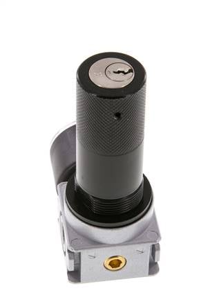 Druckregler G1/8'' 1450l/min 0,2-6,0bar/3-87psi 40 mm Manometer Zylinderschloss Multifix 0