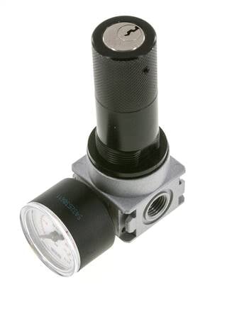 Druckregler G1/4'' 1450l/min 0.5-10.0bar/7-145psi Zink-Druckgusszylinder Schloss E-11 Multifix 0