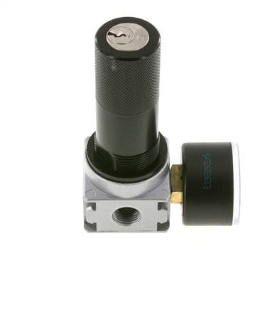 Druckregler G1/4'' 1450l/min 0.2-6.0bar/3-87psi Zinkdruckguss 40 mm Manometer Zylinderschloss Multifix 0