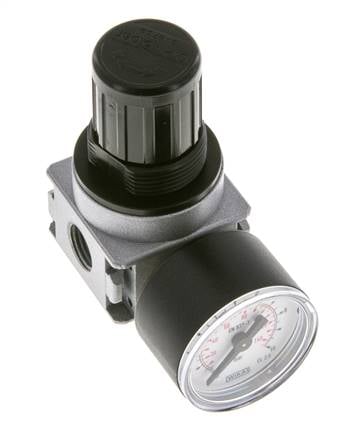 Druckregler für Sammelstückmontage G1/4'' 1450l/min 0.2-6.0bar/3-87psi Zinkdruckguss 40 mm Manometer Multifix 0