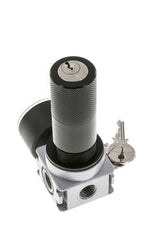 Druckregler für Sammelstückmontage G1/4'' 1450l/min 0.1-3.0bar/1-44psi Zink-Druckguss 40 mm Manometer Zylinderschloss Multifix 0