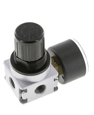Druckregler für Sammelstückmontage G1/4'' 1450l/min 0.1-3.0bar/1-44psi Zinkdruckguss 40 mm Manometer Multifix 0