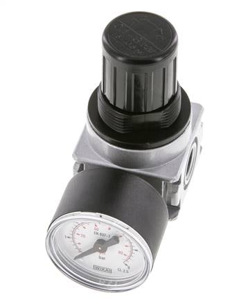 Druckregler für Sammelstückmontage G1/4'' 1450l/min 0.1-3.0bar/1-44psi Zinkdruckguss 40 mm Manometer Multifix 0