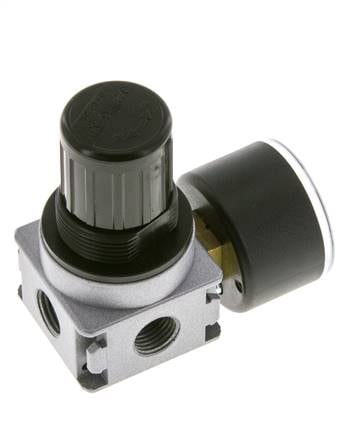 Druckregler für Sammelstückmontage G1/4'' 1450l/min 0.2-6.0bar/3-87psi Zinkdruckguss 40 mm Manometer Multifix 0