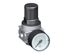 Druckregler für Sammelstückmontage G1/4'' 1450l/min 0.1-3.0bar/1-44psi Zink-Druckguss 40 mm Manometer Zylinderschloss Multifix 0