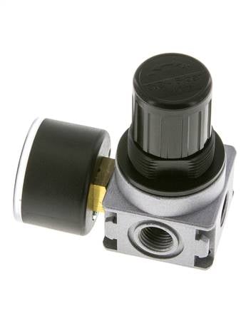 Druckregler für Sammelstückmontage G1/4'' 1450l/min 0.2-6.0bar/3-87psi Zinkdruckguss 40 mm Manometer Multifix 0