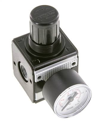 Druckregler für Sammelstückmontage G1/4'' 2250l/min 0.1-3.0bar/1-44psi Zinkdruckguss 40 mm Manometer Multifix 1
