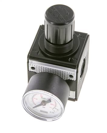 Druckregler für Sammelstückmontage G1/4'' 2250l/min 0.5-10.0bar/7-145psi Zinkdruckguss 40 mm Manometer Multifix 1