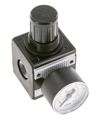 Druckregler für Sammelstückmontage G1/4'' 2250l/min 0.5-10.0bar/7-145psi Zinkdruckguss 40 mm Manometer Multifix 1