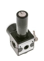 Druckregler für Sammelstückmontage G1/4'' 2250l/min 0.1-3.0bar/1-44psi Zinkdruckguss 40 mm Manometer Zylinderschloss Multifix 1