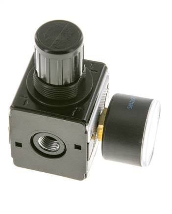 Druckregler für Sammelstückmontage G1/4'' 2250l/min 0.2-6.0bar/3-87psi Zinkdruckguss 40 mm Manometer Multifix 1