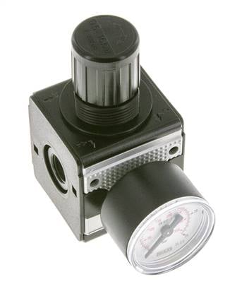 Druckregler für Sammelstückmontage G1/4'' 2250l/min 0.5-16.0bar/7-232psi Zink-Druckguss 40 mm Manometer Multifix 1