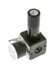 Druckregler für Sammelstückmontage G1/4'' 2250l/min 0.5-10.0bar/7-145psi Zinkdruckguss 40 mm Manometer Zylinderschloss Multifix 1