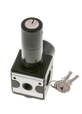 Druckregler für Sammelstückmontage G1/4'' 2250l/min 0.1-3.0bar/1-44psi Zinkdruckguss 40 mm Manometer Zylinderschloss Multifix 1