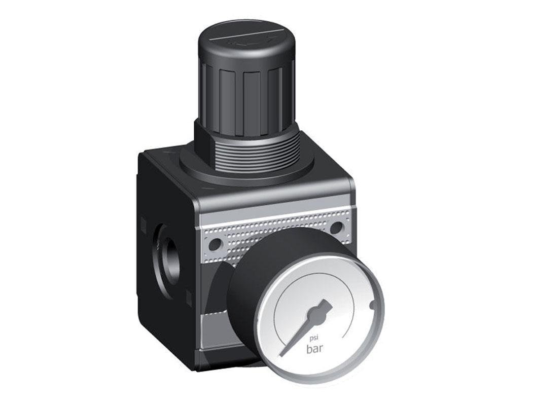 Druckregler für Sammelstückmontage G1/4'' 2250l/min 0.2-6.0bar/3-87psi Zinkdruckguss 40 mm Manometer Multifix 1