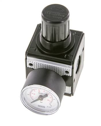 Druckregler für Sammelstückmontage G1/4'' 2250l/min 0.1-3.0bar/1-44psi Zinkdruckguss 40 mm Manometer Multifix 1