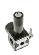 Druckregler für Sammelstückmontage G1/4'' 2250l/min 0.2-6.0bar/3-87psi Zinkdruckguss 40 mm Manometer Zylinderschloss Multifix 1