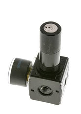 Druckregler für Sammelstückmontage G1/4'' 2250l/min 0.5-10.0bar/7-145psi Zinkdruckguss 40 mm Manometer Zylinderschloss Multifix 1