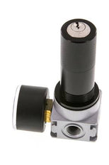 Druckregler G1/4'' 600l/min 0,2-6,0bar/3-87psi 40 mm Manometer Zylinderschloss Multifix 0