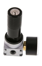 Druckregler G1/4'' 600l/min 0,1-3,0bar/1-44psi 40 mm Manometer Zylinderschloss Multifix 0