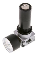 Druckregler G1/4'' 600l/min 0,2-6,0bar/3-87psi 40 mm Manometer Zylinderschloss Multifix 0