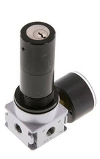 Druckregler G1/8'' 600l/min 0,5-10,0bar/7-145psi 40 mm Manometer Zylinderschloss Multifix 0