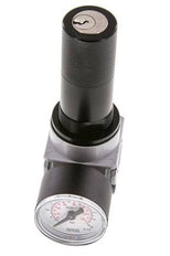 Druckregler G1/4'' 600l/min 0,2-6,0bar/3-87psi 40 mm Manometer Zylinderschloss Multifix 0