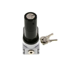 Druckregler G1/4'' 700l/min 0,1-3,0bar/1-44psi 40 mm Manometer Zylinderschloss Multifix 0