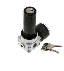 Druckregler G1/4'' 700l/min 0,2-6,0bar/3-87psi 40 mm Manometer Zylinderschloss Multifix 0