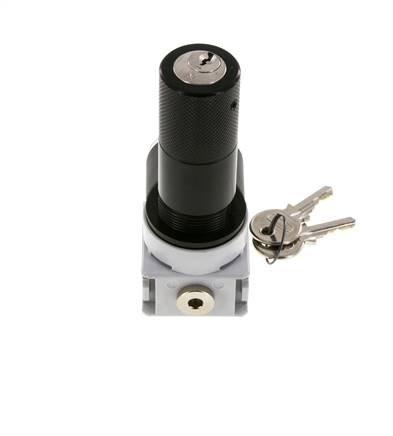 Druckregler G1/4'' 700l/min 0,2-6,0bar/3-87psi 40 mm Manometer Zylinderschloss Multifix 0